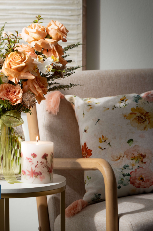 WILDFLOWER WATERCOLOR PILLOW