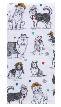 Pet Lovers Only Allover Dog Dual Purpose Terry Towel