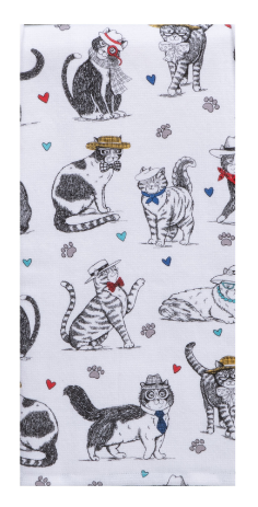 Cat All-Over Dual Purpose Terry Towel