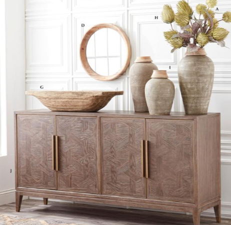 Wood Neck Gray Terracotta Vases