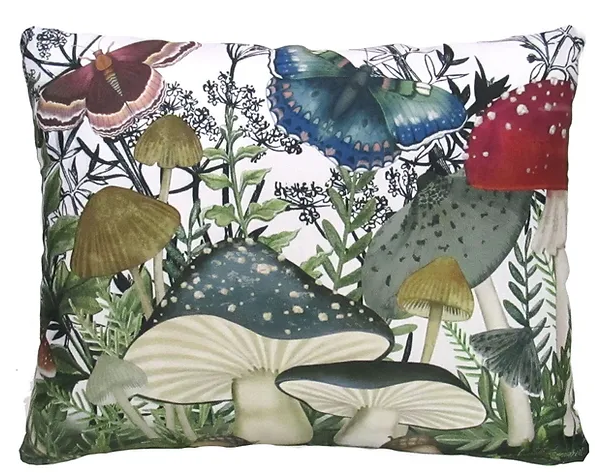 Botanical Mushroom Pillow