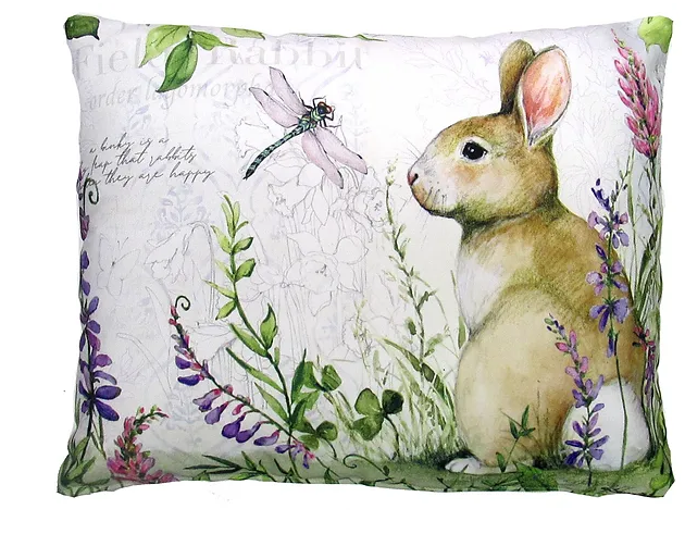 Bunny & Dragonfly Pillow