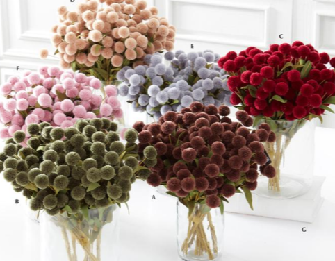 Green Pompom Pick with Green Eva Leaves Bundle