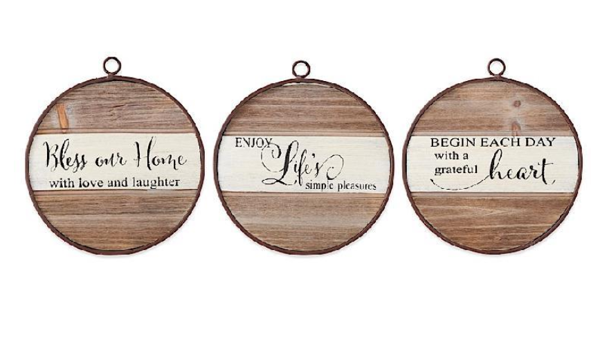 Metal Framed Round Signs- 3 Styles