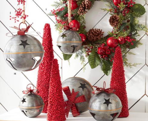 Marbled Dark Jingle Bells with Ribbons