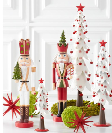 White and Gold Nutcracker Figurines