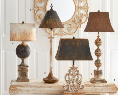 Whitewashed Wood Scroll Framed Wall Mirror