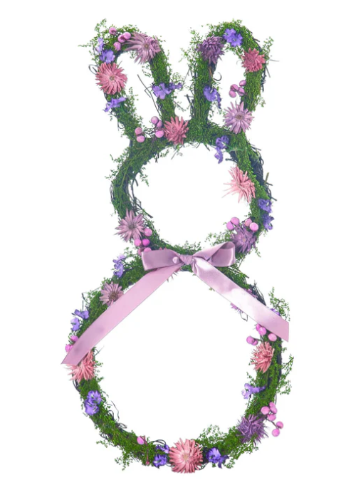Wildflower Bunny Shaped Wreath