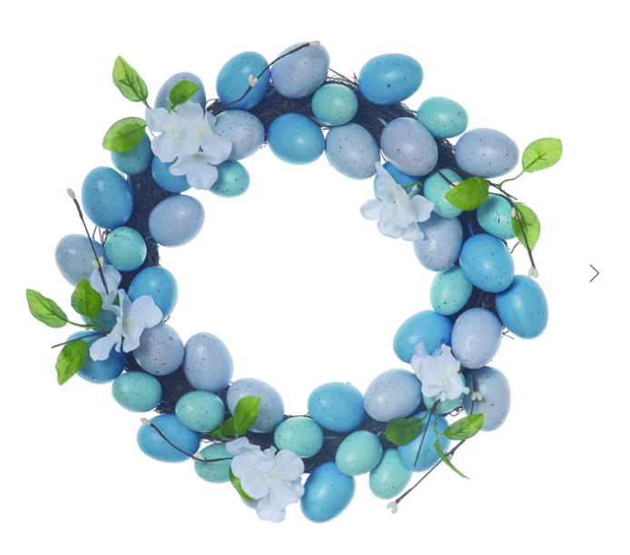 Baby Blue Easter Egg Wreath