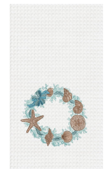 Coastal Wreath Cotton Kitchen Towel