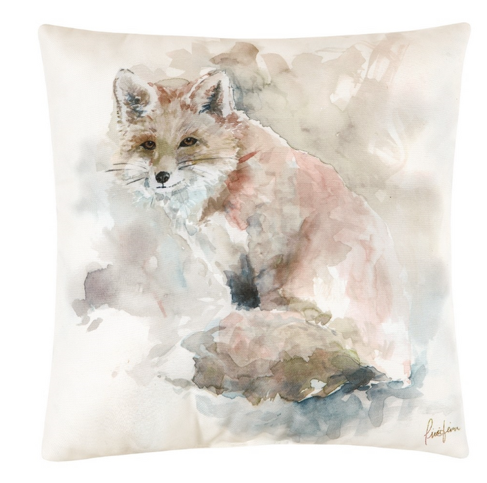 Watercolor Fox Pillow