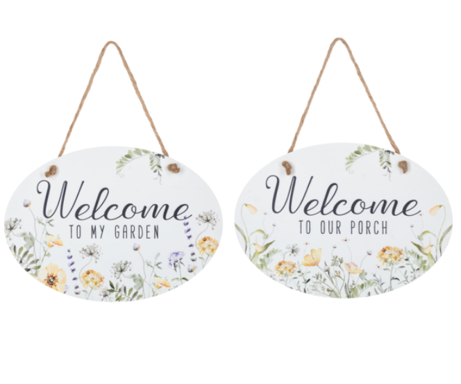 Wildflower Message Wall Plaques - Welcome