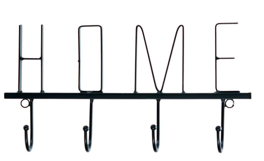 Home Sign with Hooks