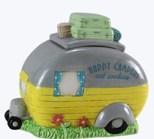 Ceramic Happy Campers Cookie Jar