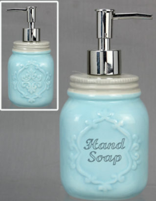 Blue Ceramic Lotion Dispenser