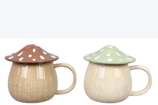 Mushroom Mug with Lid