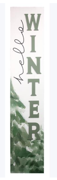 Hello Winter Door Leaner