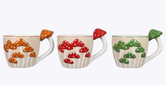 Mug with Mushroom Embossed - 3 Styles