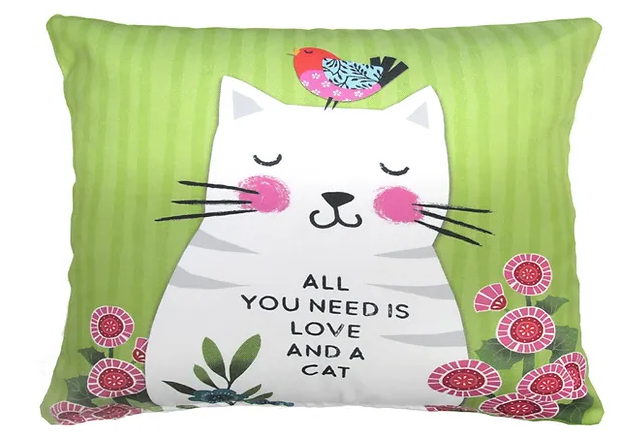 Love Cat Pillow - Rectangle