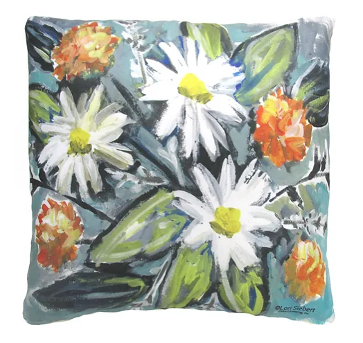 Floral Impressions  Pillow - Square