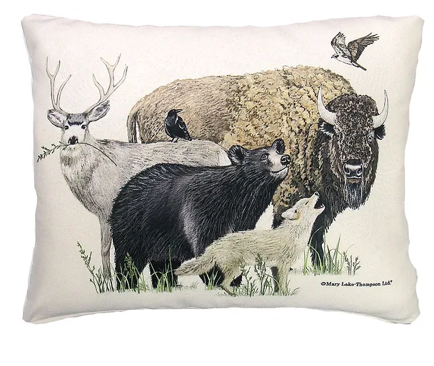 Wild Animals Pillow - Rectangle