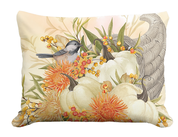 Birds w/ Pumpkins 1 Pillow - Rectangle