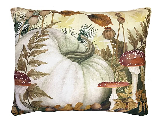 Fall Pumpkins w/Mushrooms Pillow - Rectangle