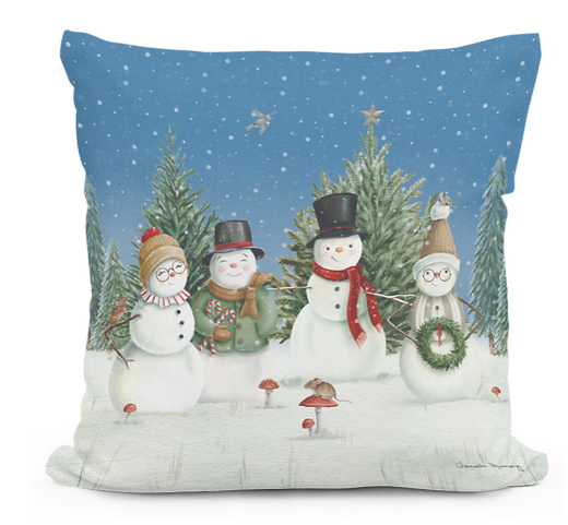 Snowman Pillow - Square