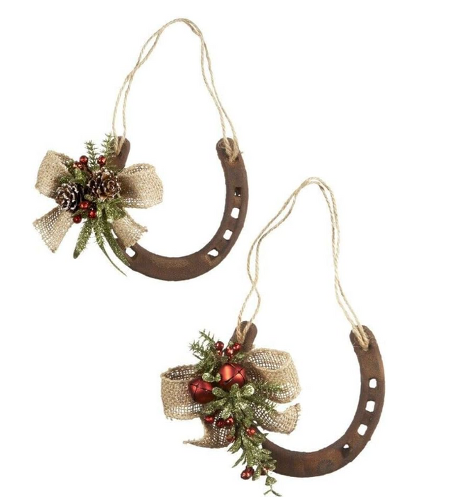 Kissing Krystals Rustic Horseshoe Wall Decor Ornaments