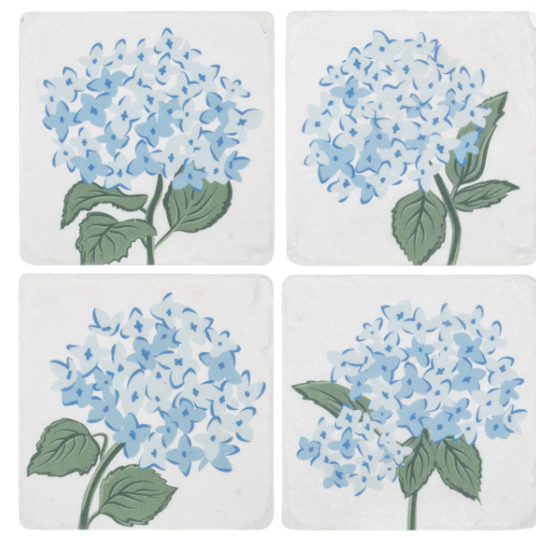 Blue Hydrangea Coaster (4 pc. set)