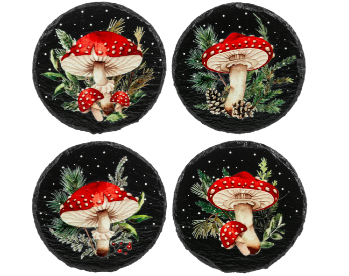 Holiday Mushroom Coaster