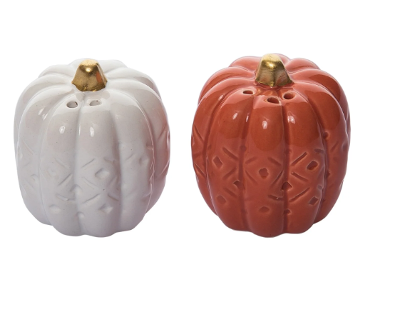 Patterned Accent Pumpkin Salt & Pepper (Copy)