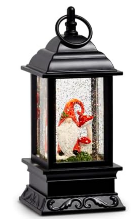 Mushroom and Woodland Gnome Lighted Water Lantern