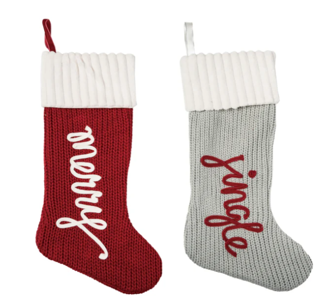 Knit Stocking - 2 Colors