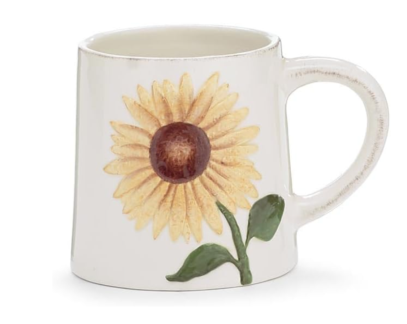 Bold Sunflower Raised Coffee Mug