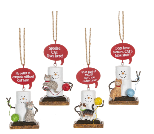 S'mores Cat Talk Ornaments