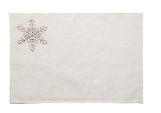 Champagne Snowflake Table Linens