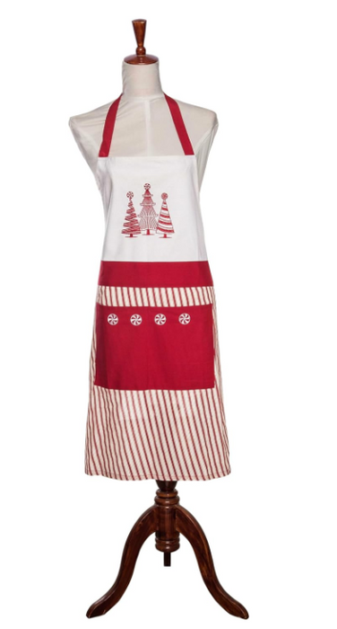 Peppermint Forest Apron Red