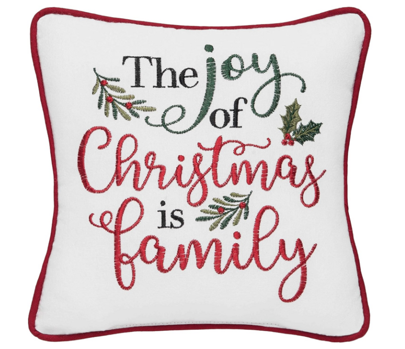 Joy of Christmas Family Pillow