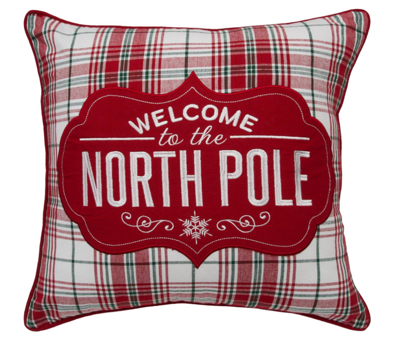 Welcome North Pole Pillow