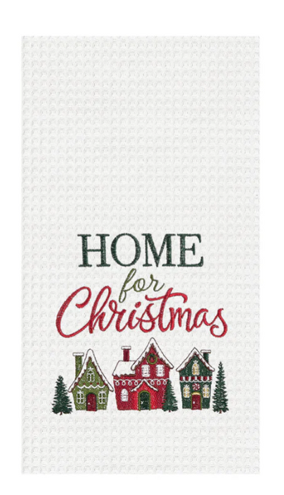 Home For Christmas Village Kitchen Towel