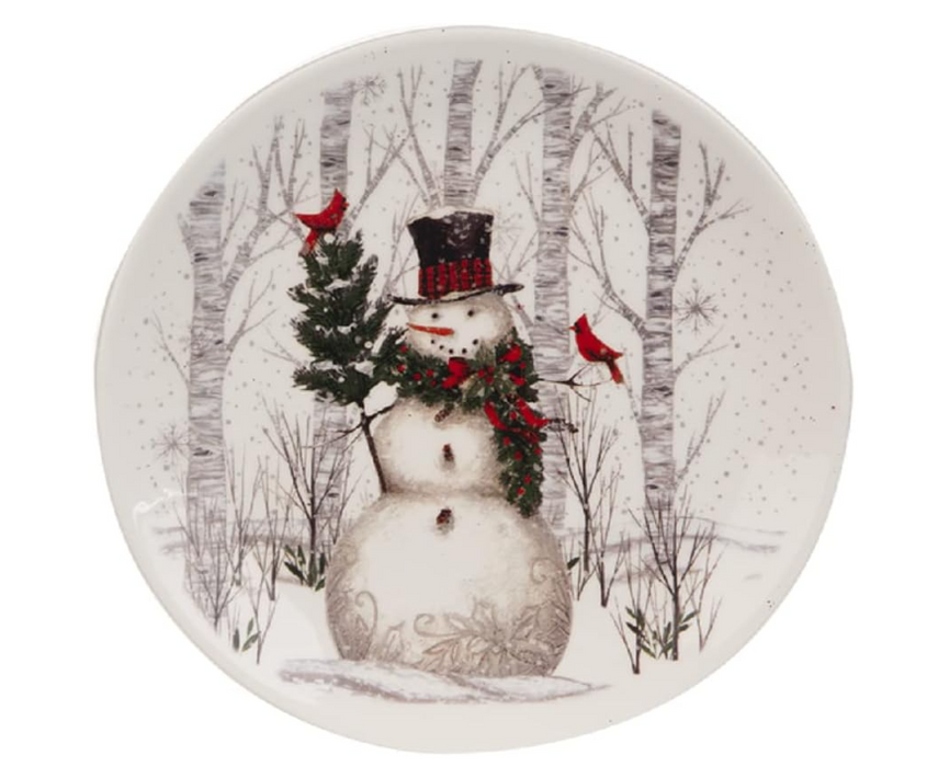 Snowman Snack Plate