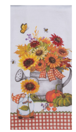 Harvest Sunflower Watering Can Dual Purpose Terry Towel