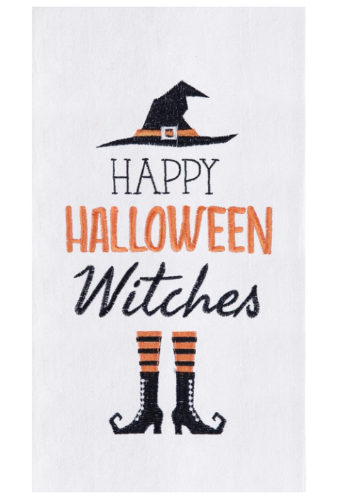 Happy Halloween Witches Dishtowel Spooky Halloween