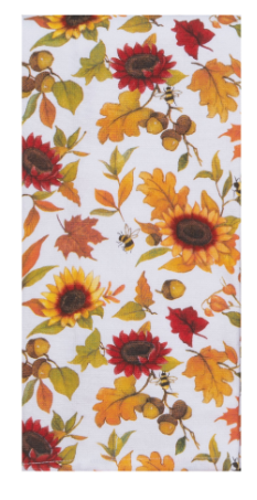 Harvest Sunflower Toss Dual Purpose Terry Towel