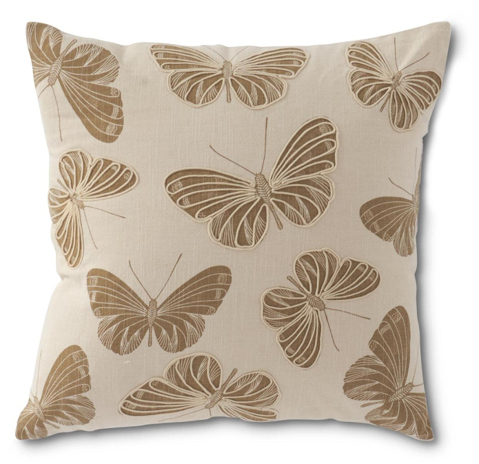 Butterflies Cream Pillow