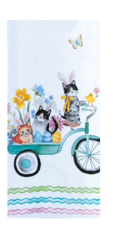 Easter Parade Kitties Dual Purpose Terry Towel