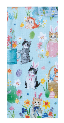 Easter Parade Kitties Toss Dual Purpose Terry Towel