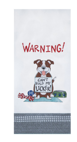 Pet Warning Tea Towel