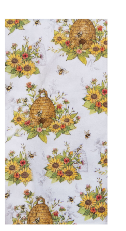 Bee Floral Toss Dual Purpose Terry Towel